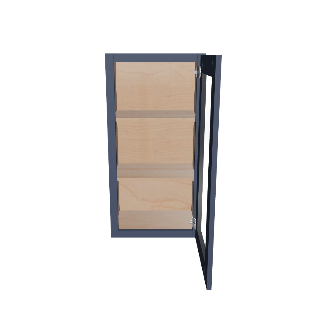 Modernform Cabinet Signature Blue 18" W X 36" H X 12" D Single Glass Door Wall Cabinet