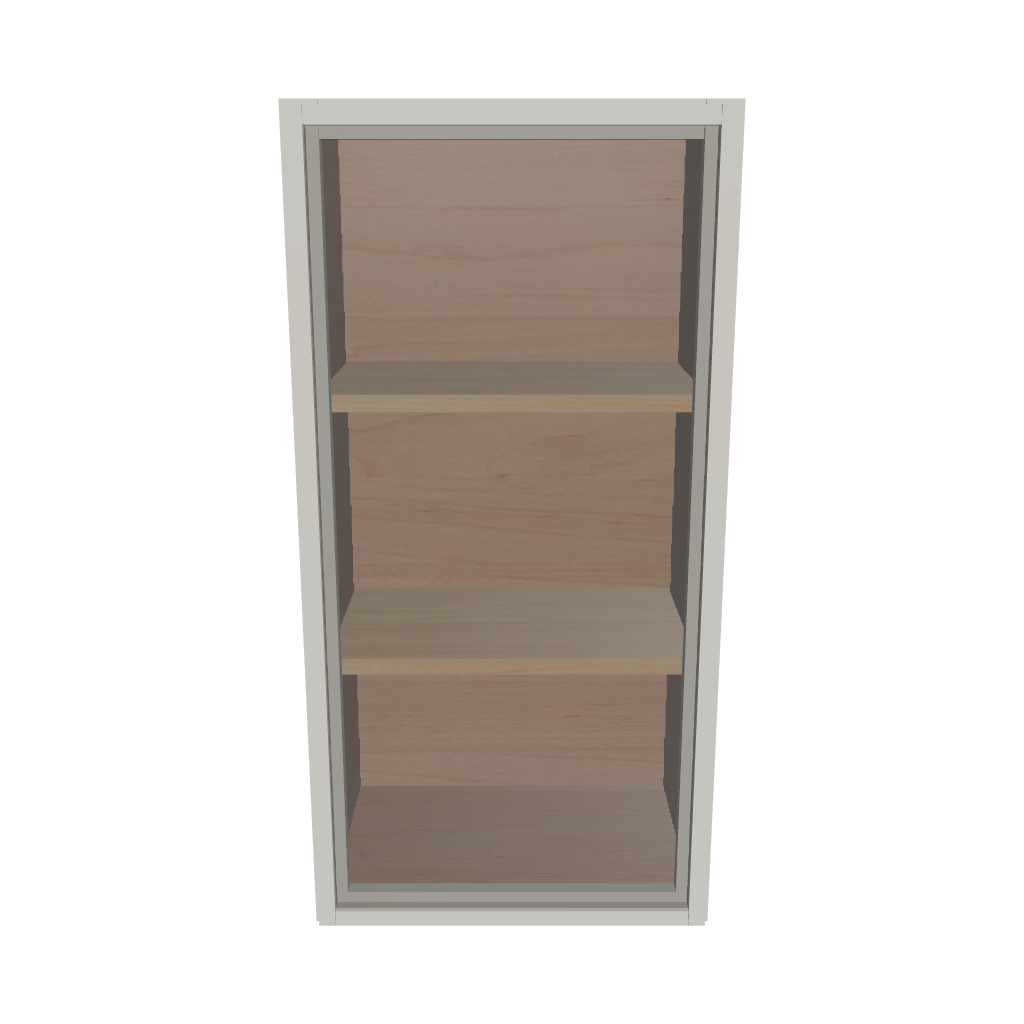 Modernform Cabinet Slim Dove White 18" W X 36" H X 12" D Single Glass Door Wall Cabinet