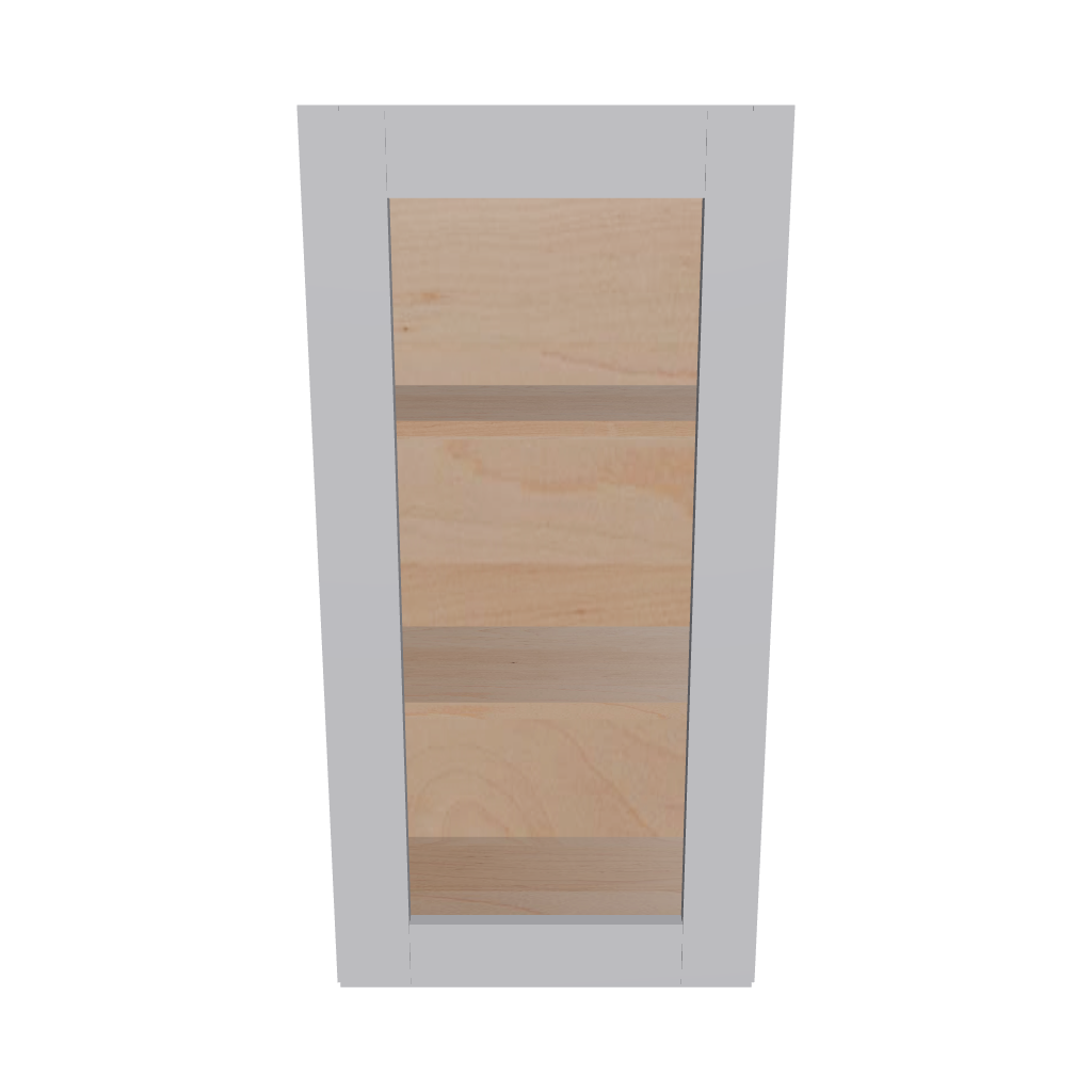 Modernform Cabinet Grey Shaker 18" W X 36" H X 12" D Single Glass Door Wall Cabinet