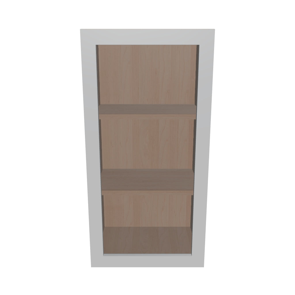 Modernform Cabinet Matte White 18" W X 36" H X 12" D Single Glass Door Wall Cabinet