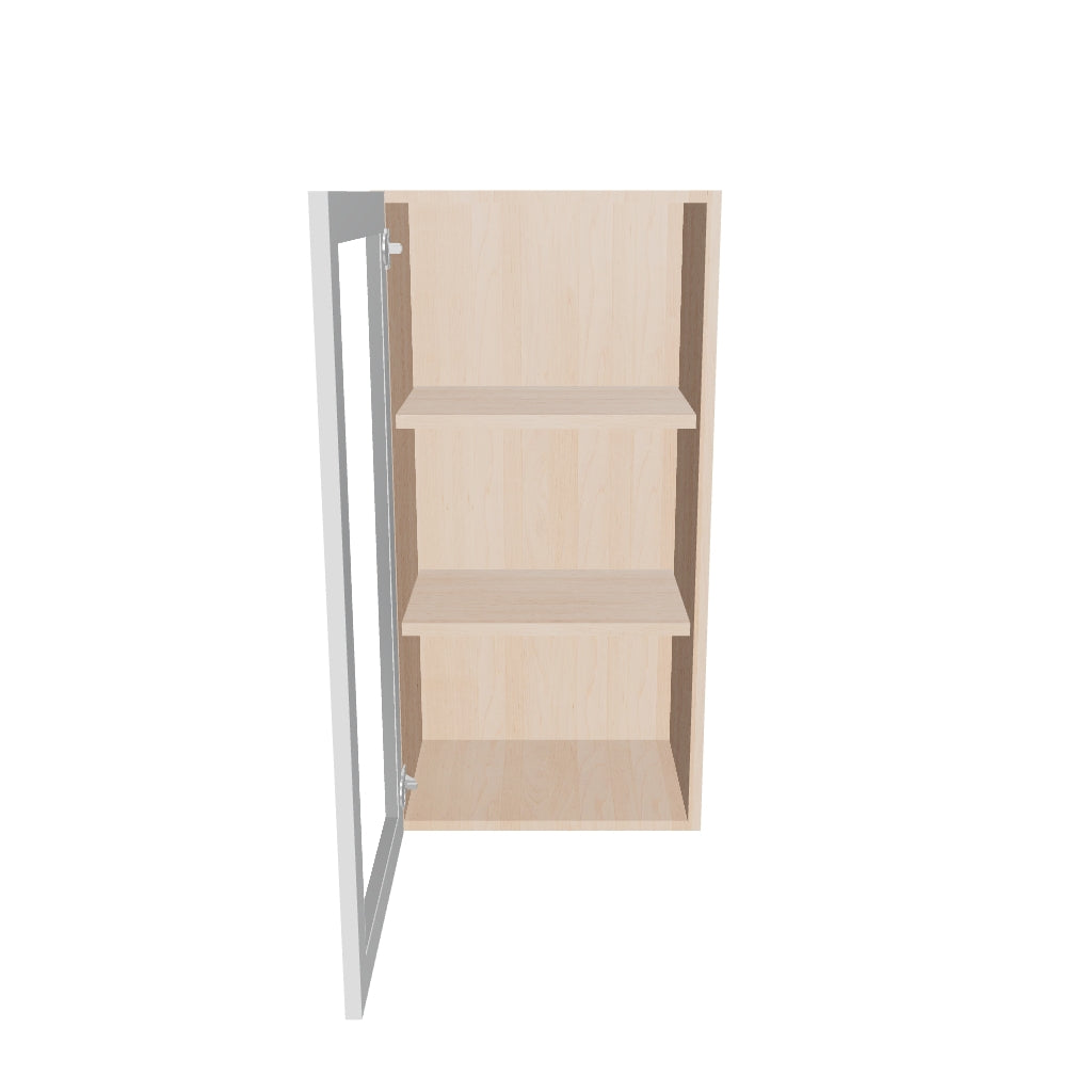 Modernform Cabinet Gloss White 18" W X 36" H X 12" D Single Glass Door Wall Cabinet