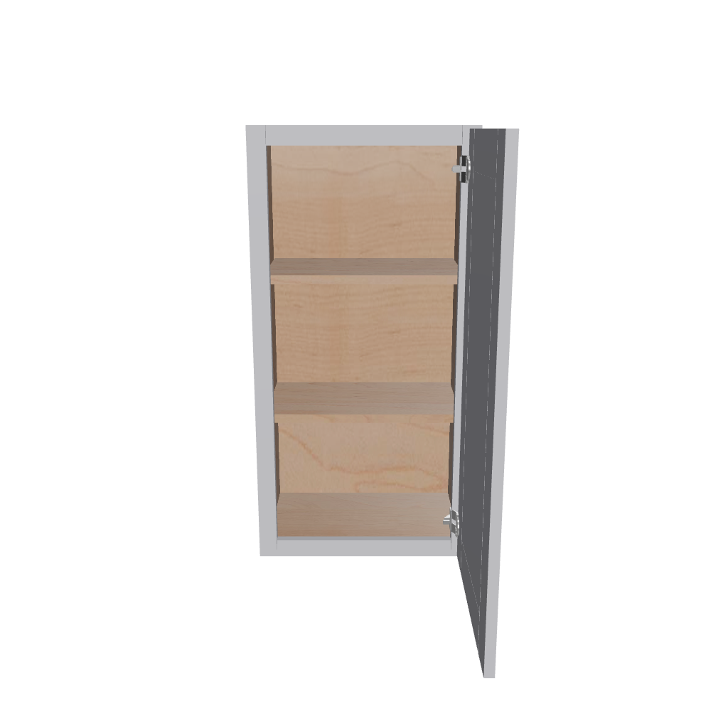 Modernform Cabinet Grey Shaker 18" W X 36" H X 12" D Single Door Wall Cabinet