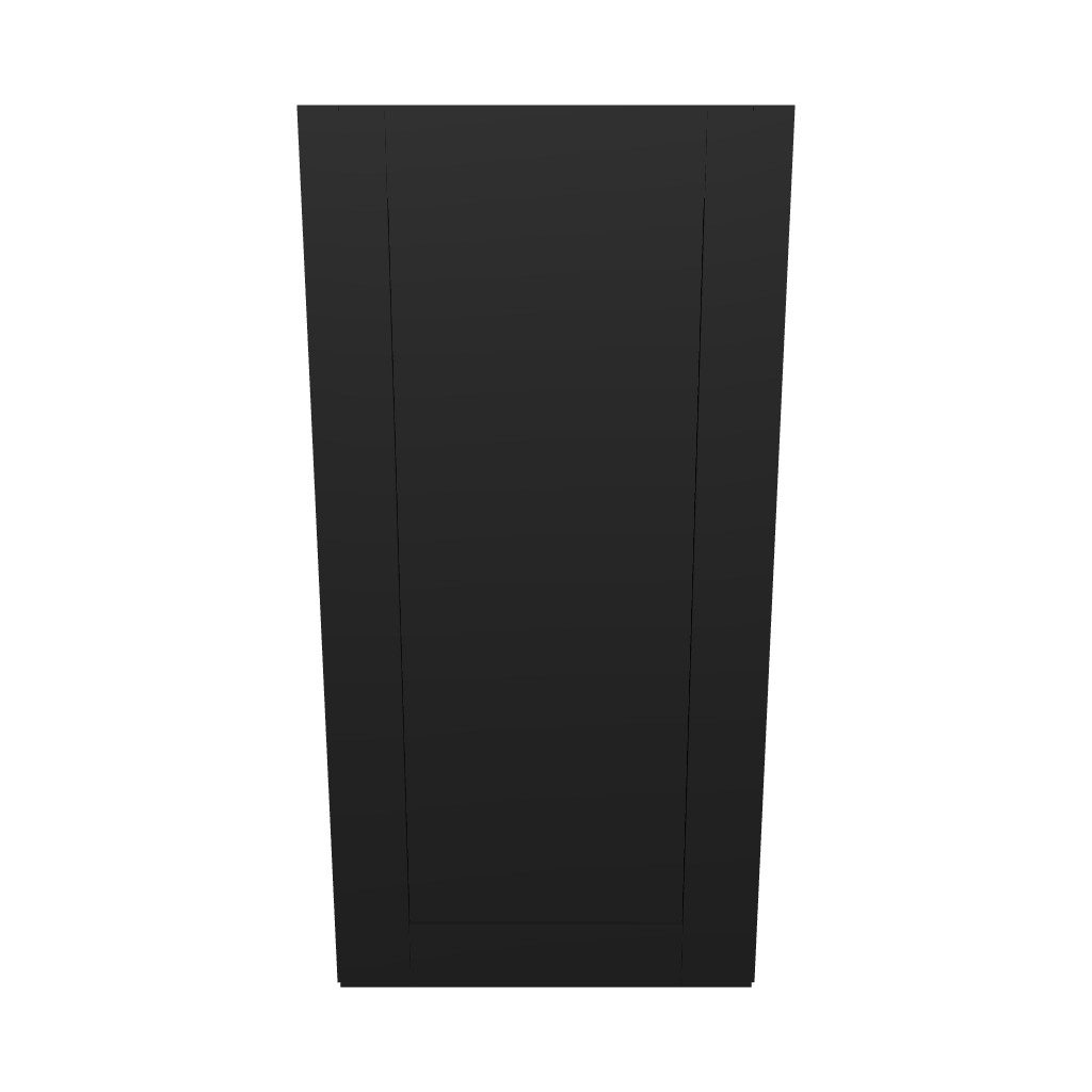 Modernform Cabinet Onyx Black Shaker 18" W X 36" H X 12" D Single Door Wall Cabinet