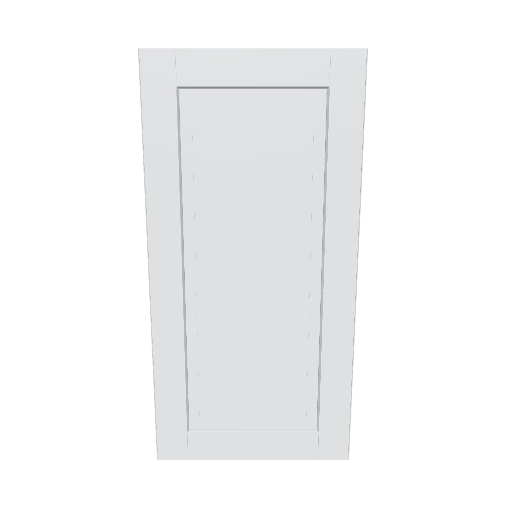 J&K White Shaker S8 Single Door Wall Cabinet   18" W x 36" H