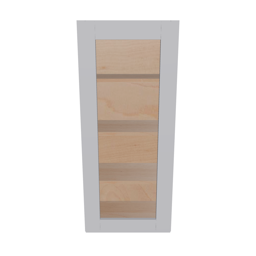 Modernform Cabinet Grey Shaker 18" W X 42" H X 12" D Single Glass Door Wall Cabinet