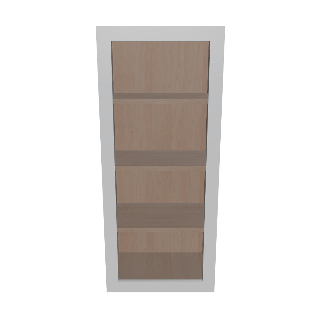 Modernform Cabinet Matte White 18" W X 42" H X 12" D Single Glass Door Wall Cabinet