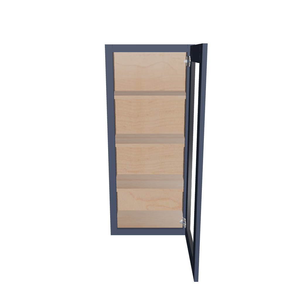 Modernform Cabinet Signature Blue 18" W X 42" H X 12" D Single Glass Door Wall Cabinet
