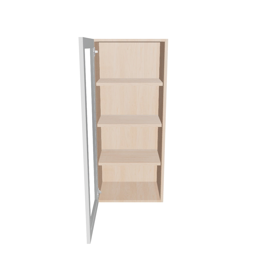 Modernform Cabinet Gloss White 18" W X 42" H X 12" D Single Glass Door Wall Cabinet