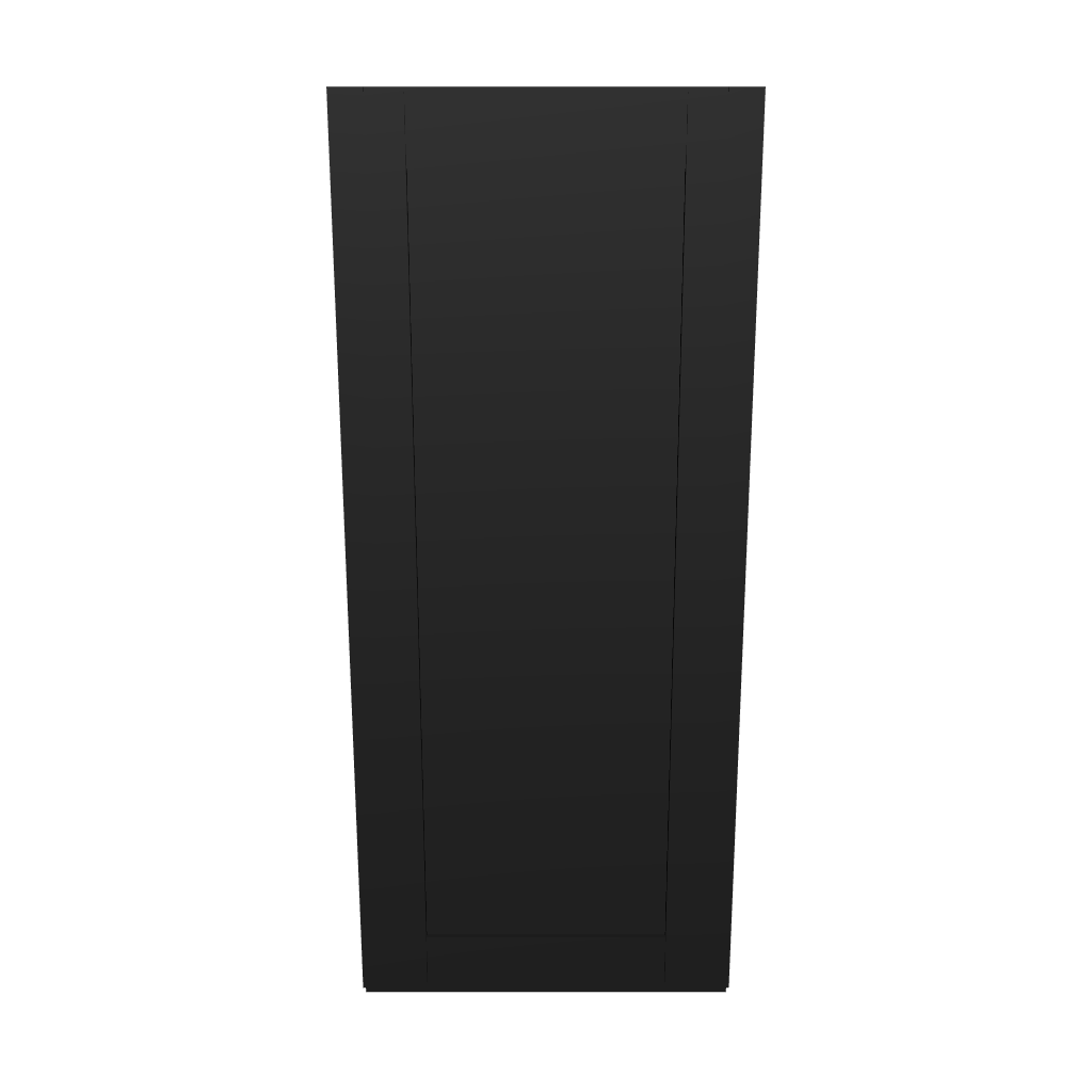 Modernform Cabinet Onyx Black Shaker 18" W X 42" H X 12" D Single Door Wall Cabinet