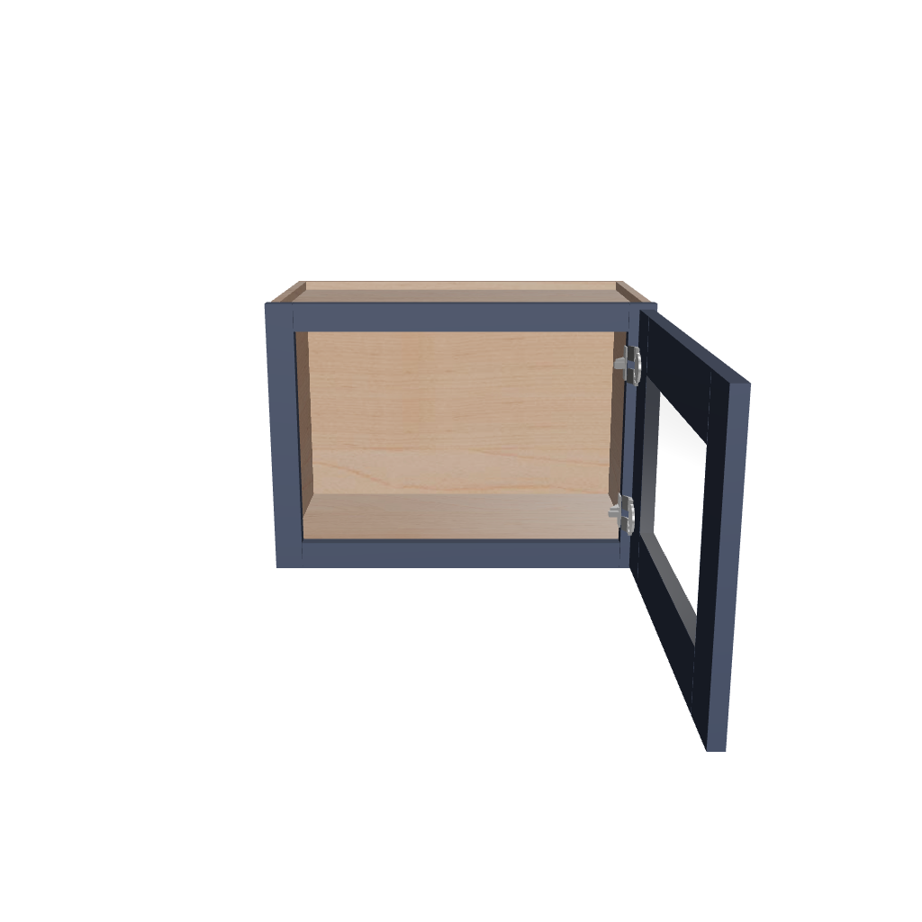 Modernform Cabinet Signature Blue 21" W X 15" H X 12" D Single Glass Door Wall Cabinet