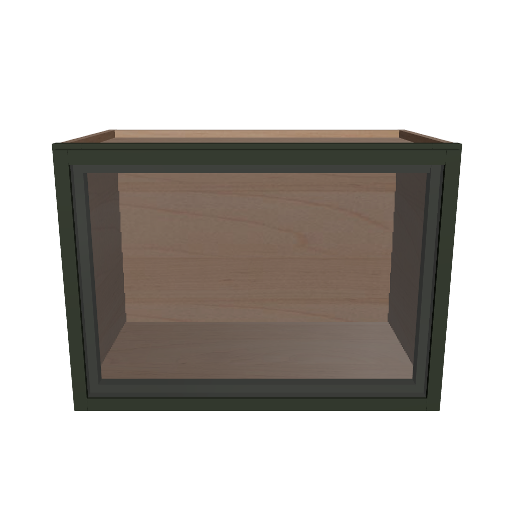 Modernform Cabinet Slim Sage Green 21" W X 15" H X 12" D Single Glass Door Wall Cabinet