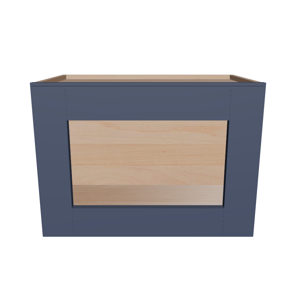 Modernform Cabinet Signature Blue 21" W X 15" H X 12" D Single Glass Door Wall Cabinet