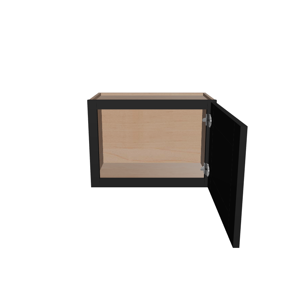 Modernform Cabinet Onyx Black Shaker 21" W X 15" H X 12" D Single Door Wall Cabinet