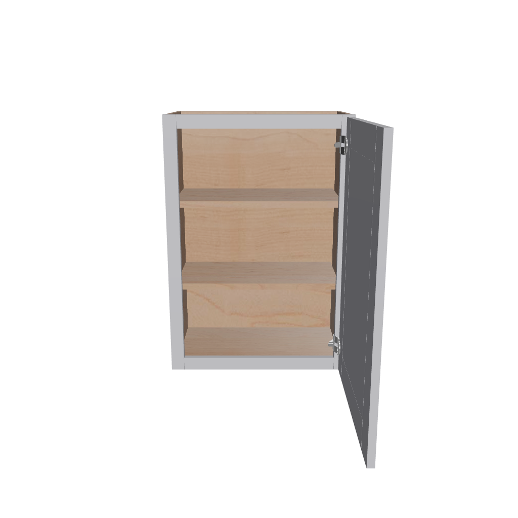 Modernform Cabinet Grey Shaker 21" W X 30" H X 12" D  Single Door Wall Cabinet