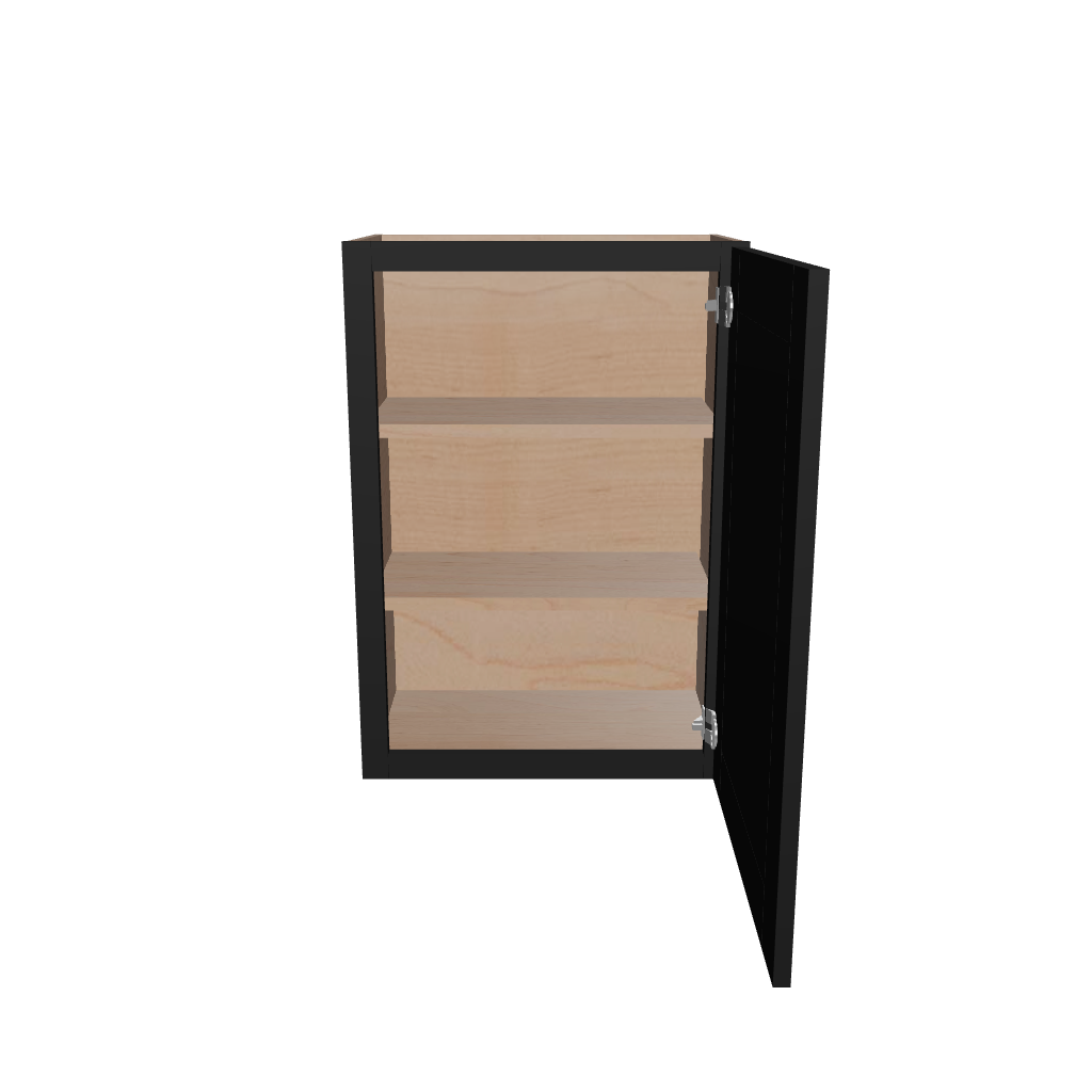Modernform Cabinet Onyx Black Shaker 21" W X 30" H X 12" D  Single Door Wall Cabinet