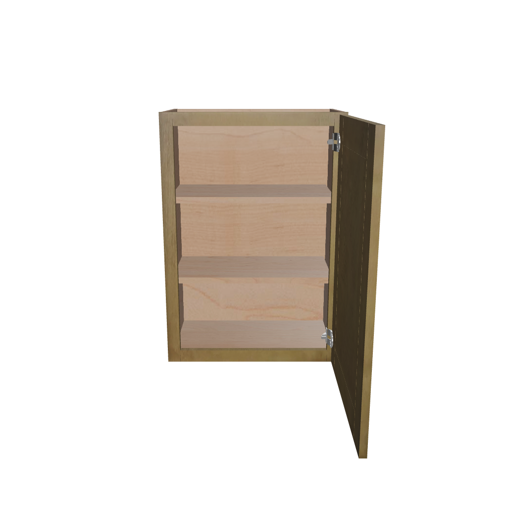 Modernform Cabinet Natural Shaker 21" W X 30" H X 12" D  Single Door Wall Cabinet