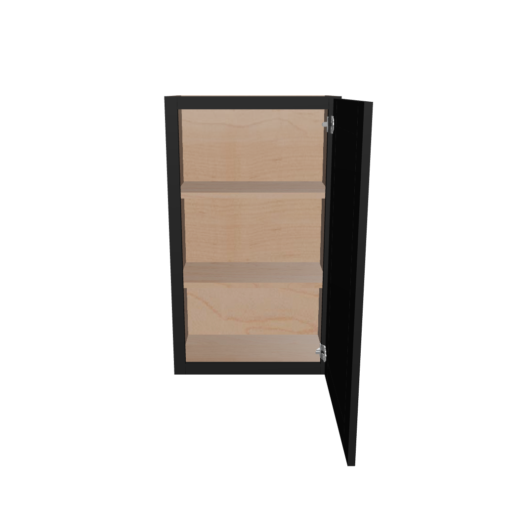Modernform Cabinet Onyx Black Shaker 21" W X 36" H X 12" D Single Door Wall Cabinet