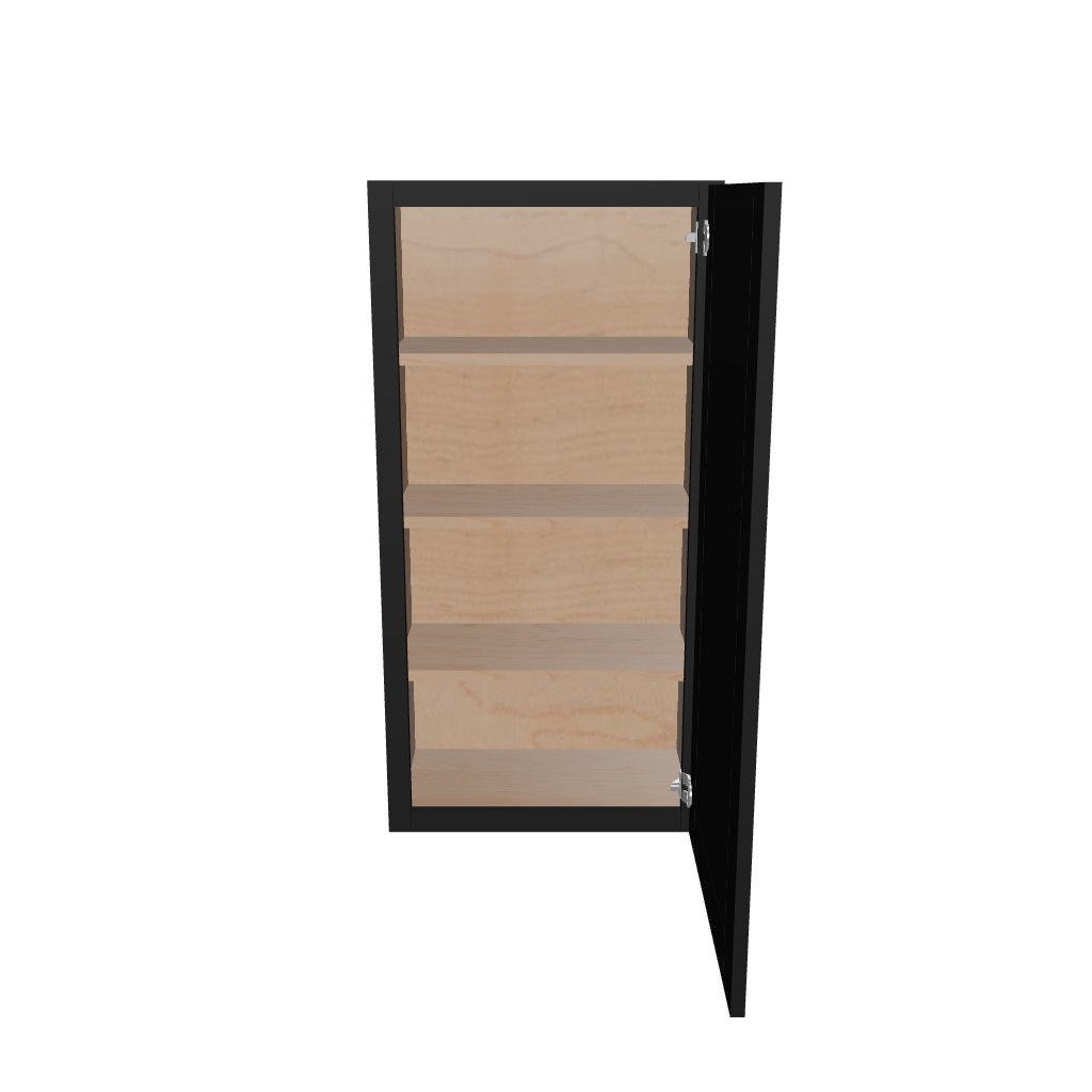 Modernform Cabinet Onyx Black Shaker 21" W X 42" H X 12" D Single Door Wall Cabinet
