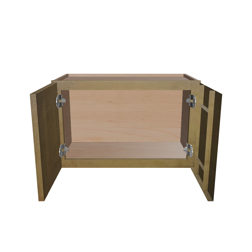 Modernform Cabinet Natural Shaker 24" W X 15" H X 12" D Double Door Wall Cabinet
