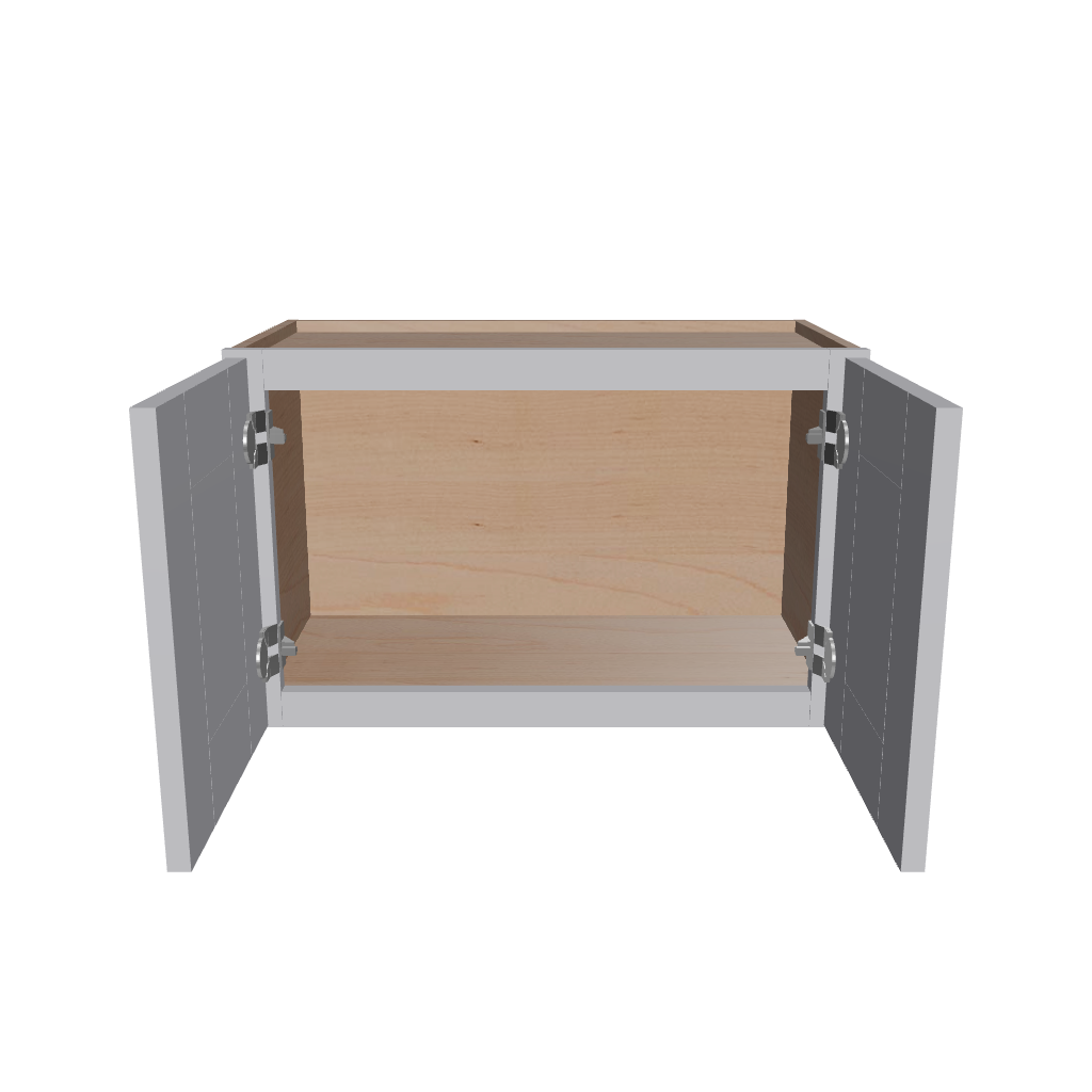Modernform Cabinet Grey Shaker 24" W X 15" H X 12" D Double Door Wall Cabinet
