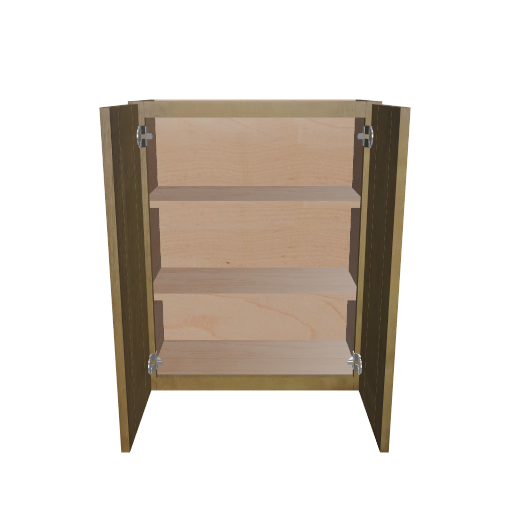 Modernform Cabinet Natural Shaker 24" W X 30" H X 12" D Double Door Wall Cabinet