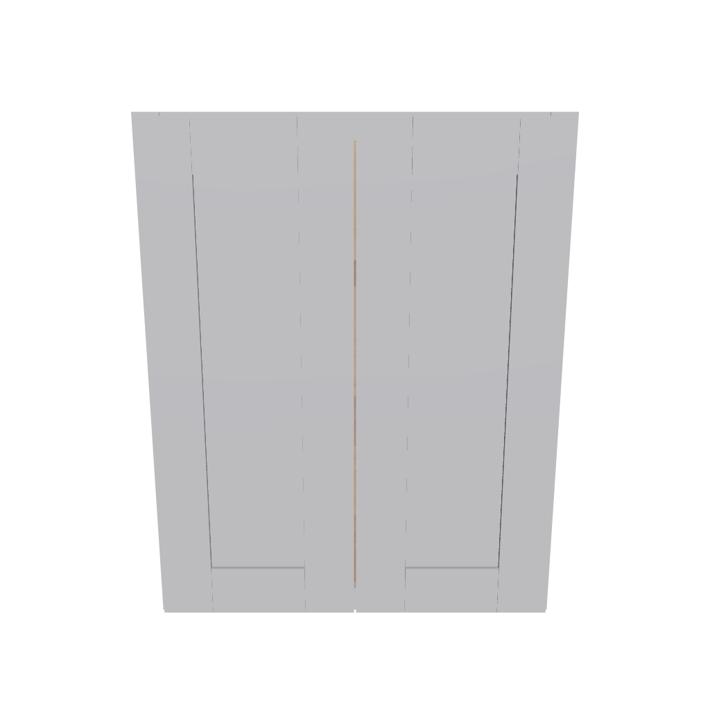 Modernform Cabinet Grey Shaker 24" W X 30" H X 12" D Double Door Wall Cabinet