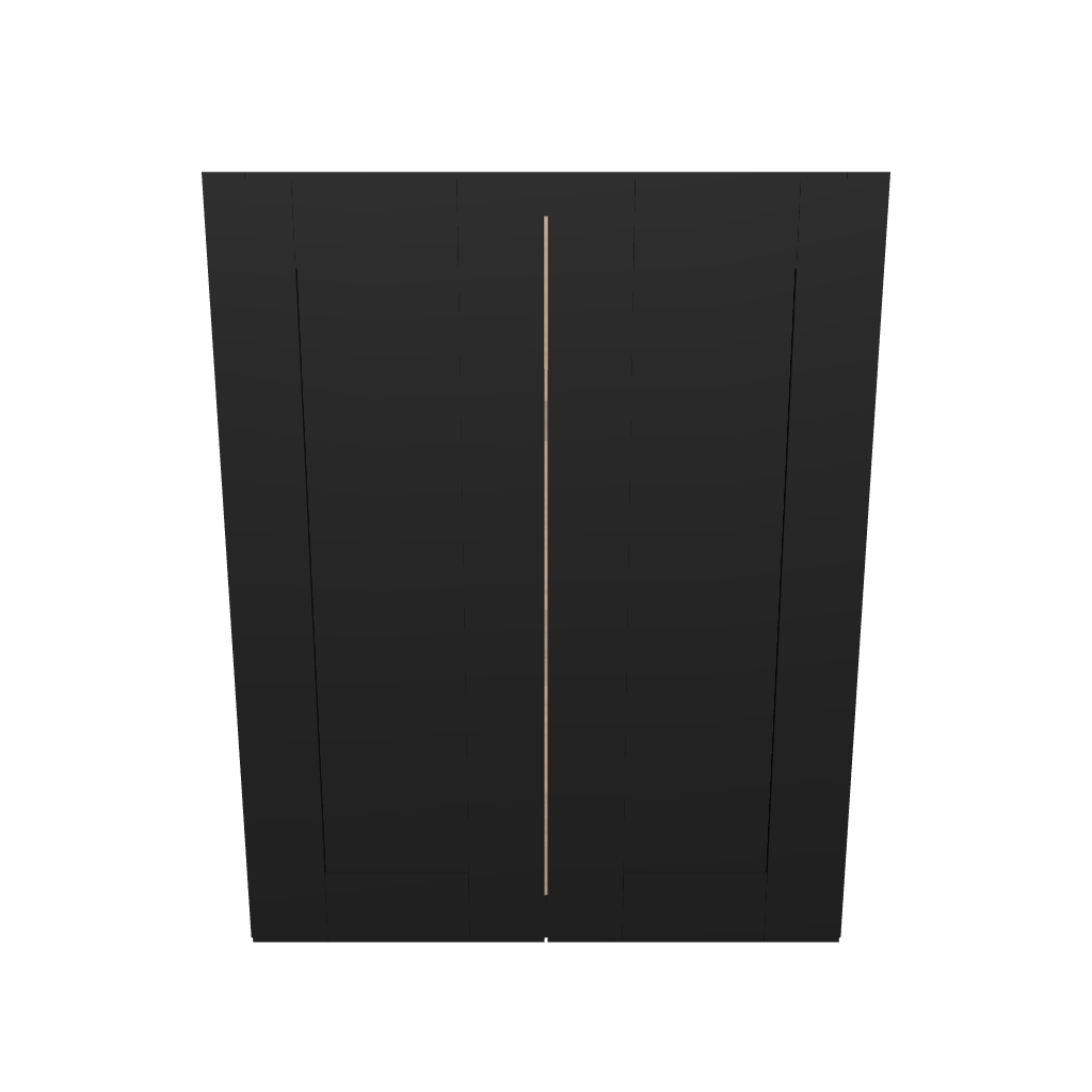 Modernform Cabinet Onyx Black Shaker 24" W X 30" H X 12" D Double Door Wall Cabinet