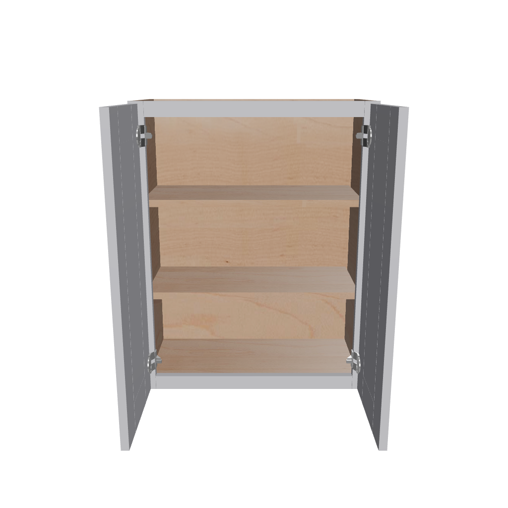 Modernform Cabinet Grey Shaker 24" W X 30" H X 12" D Double Door Wall Cabinet
