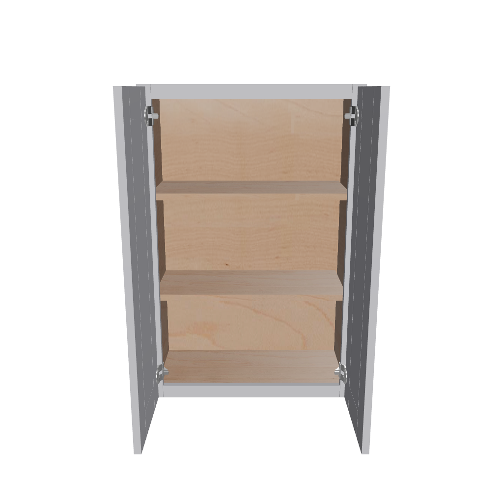Modernform Cabinet Grey Shaker 24" W X 36" H X 12" D Double Door Wall Cabinet
