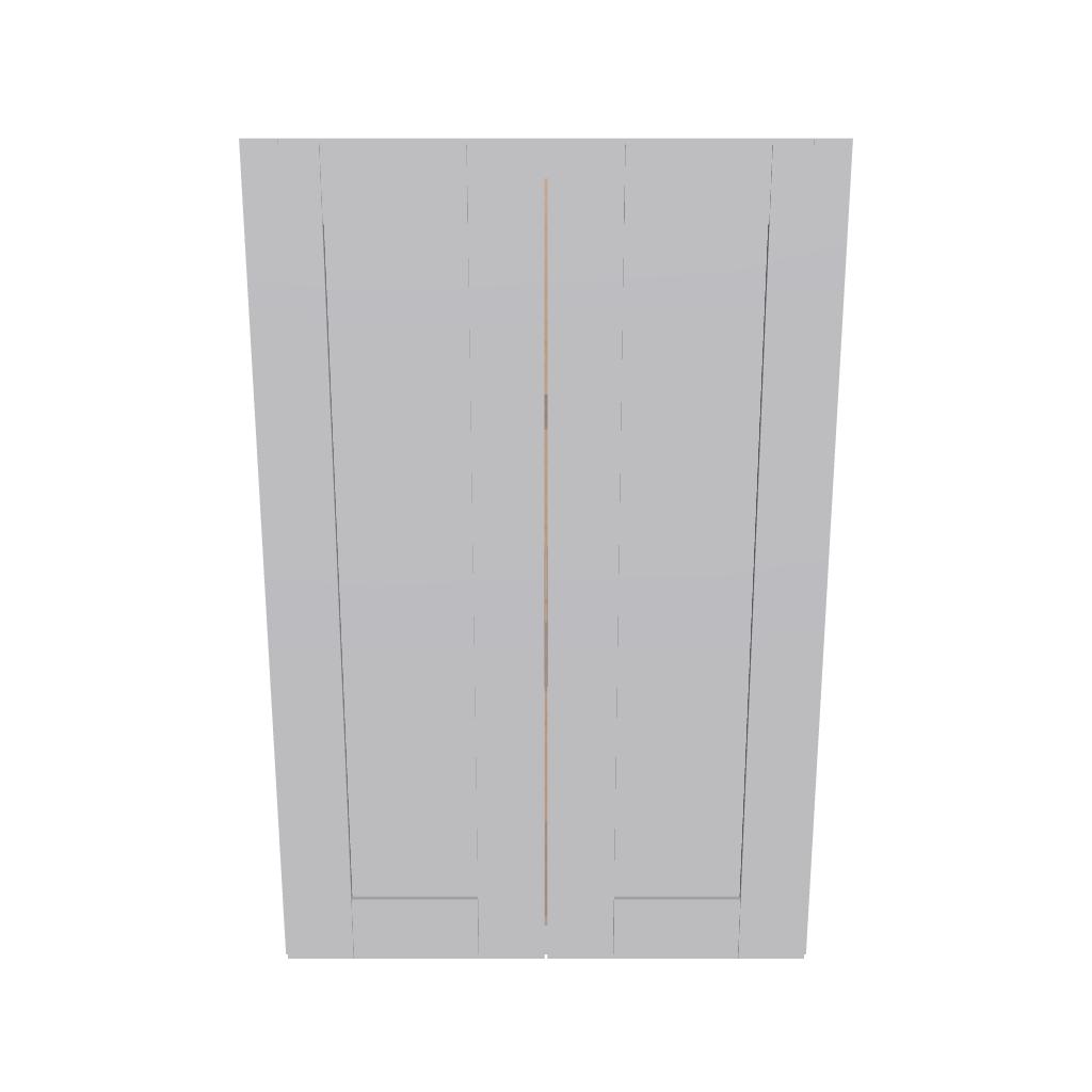 Modernform Cabinet Grey Shaker 24" W X 36" H X 12" D Double Door Wall Cabinet