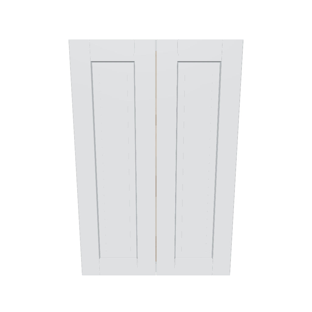 J&K White Shaker S8 Double Door Wall Cabinet   24" W x 36" H