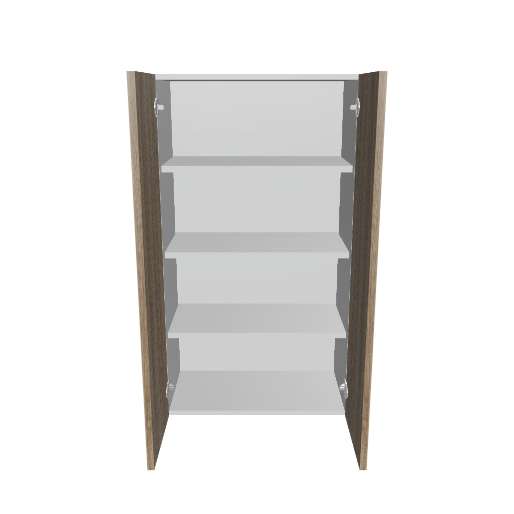 Modernform Cabinet Walnut 24" W X 42" H X 12" D Double Door Wall Cabinet