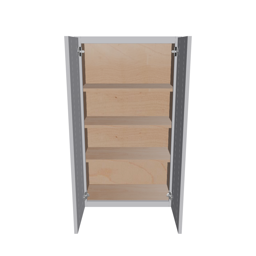 Modernform Cabinet Grey Shaker 24" W X 42" H X 12" D Double Door Wall Cabinet
