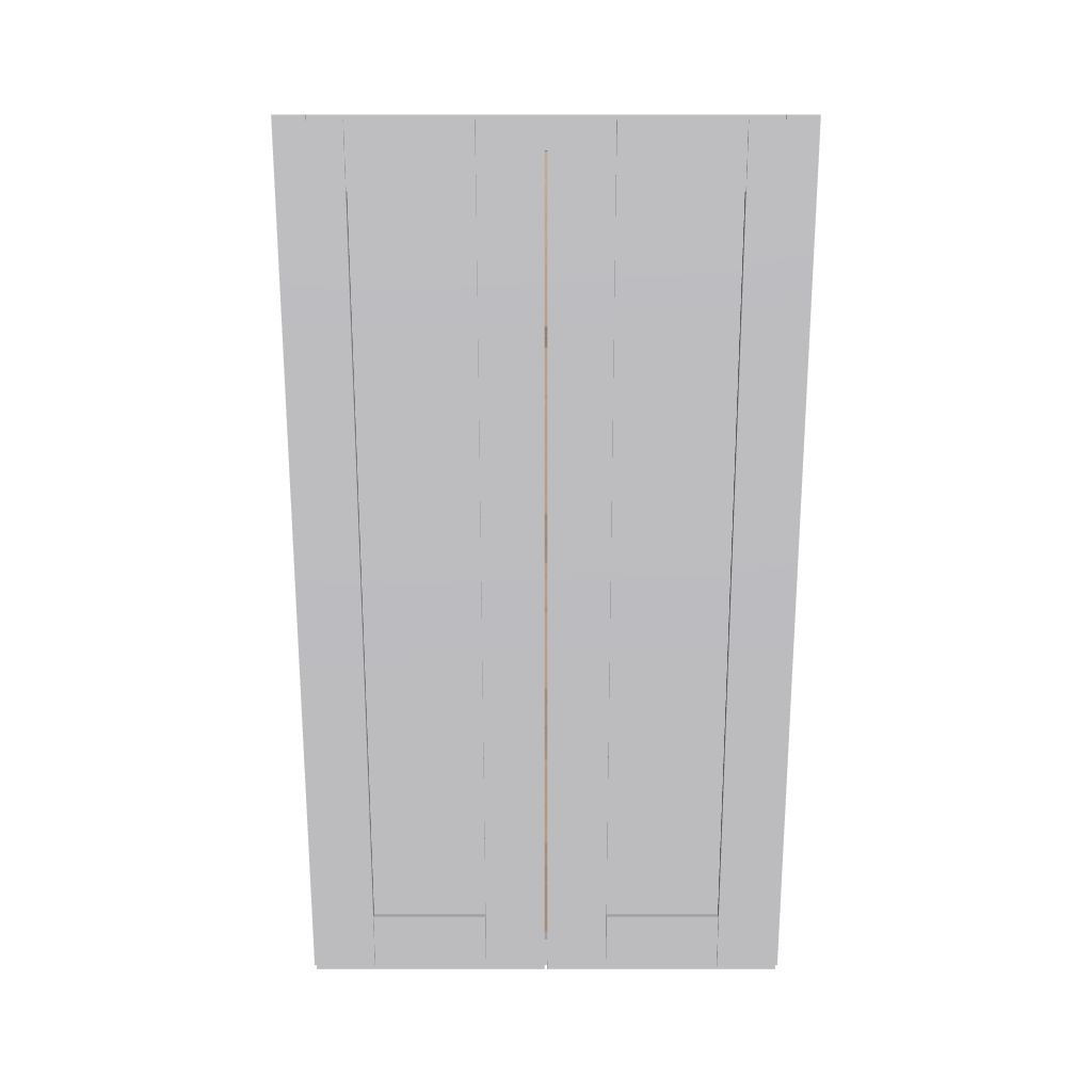 Modernform Cabinet Grey Shaker 24" W X 42" H X 12" D Double Door Wall Cabinet