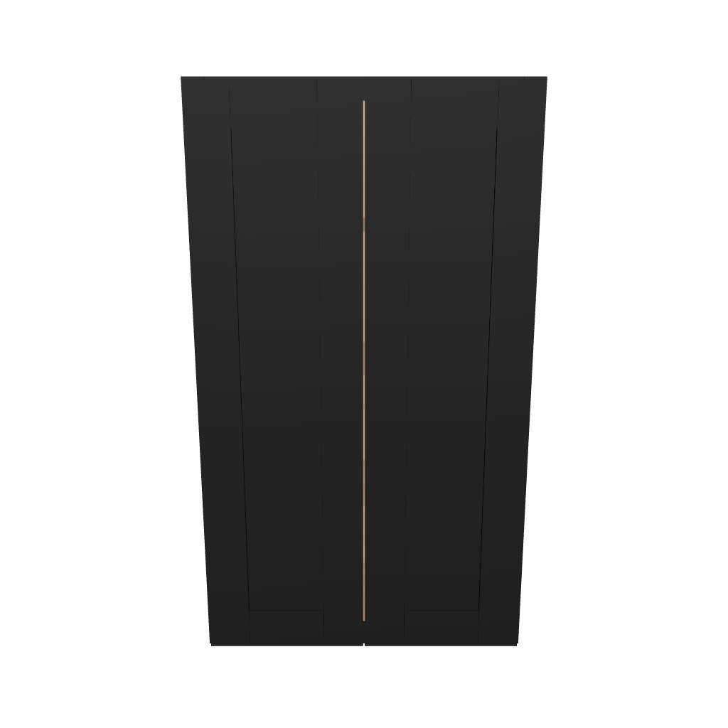 Modernform Cabinet Onyx Black Shaker 24" W X 42" H X 12" D Double Door Wall Cabinet