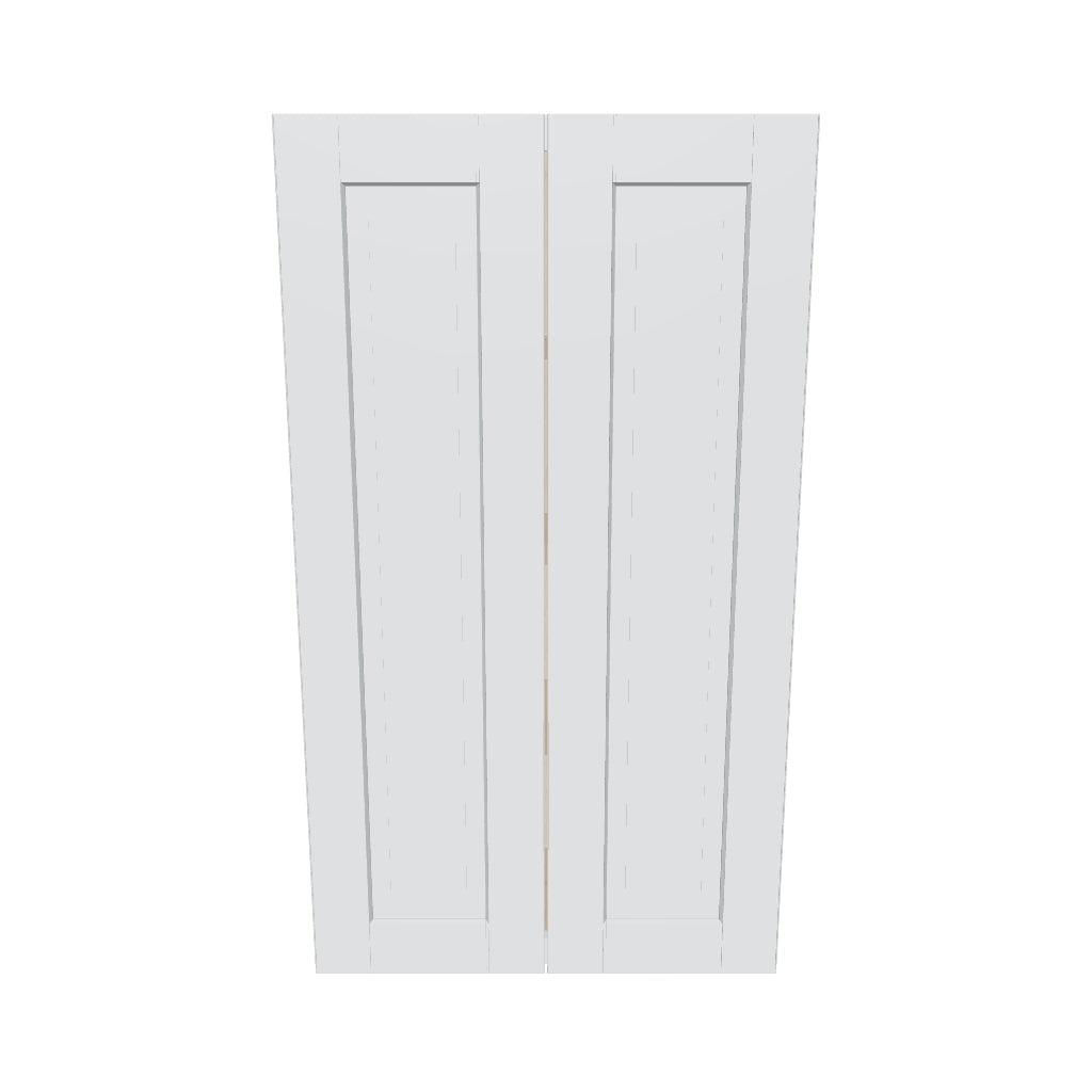 J&K White Shaker S8 Double Door Wall Cabinet   24" W x 42" H