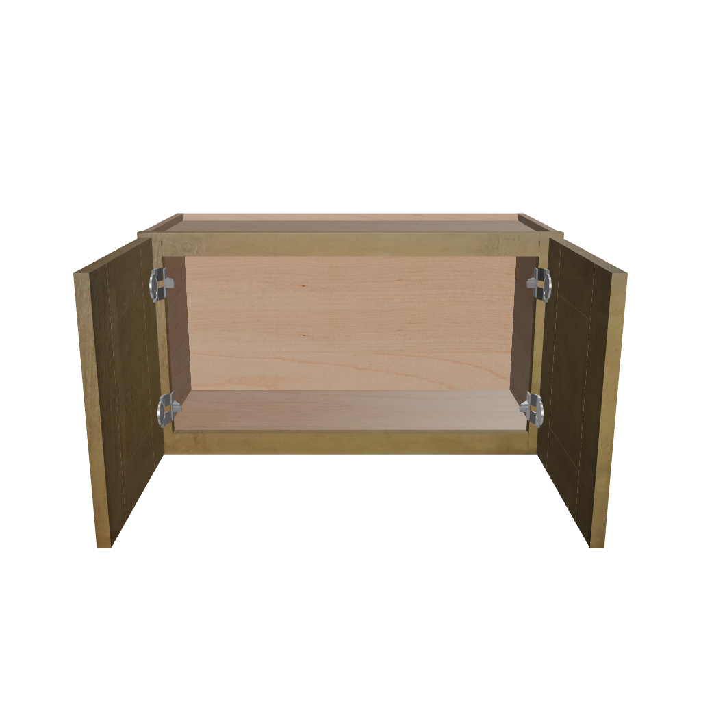 Modernform Cabinet Natural Shaker 27" W X 15" H X 12" D Double Door Wall Cabinet