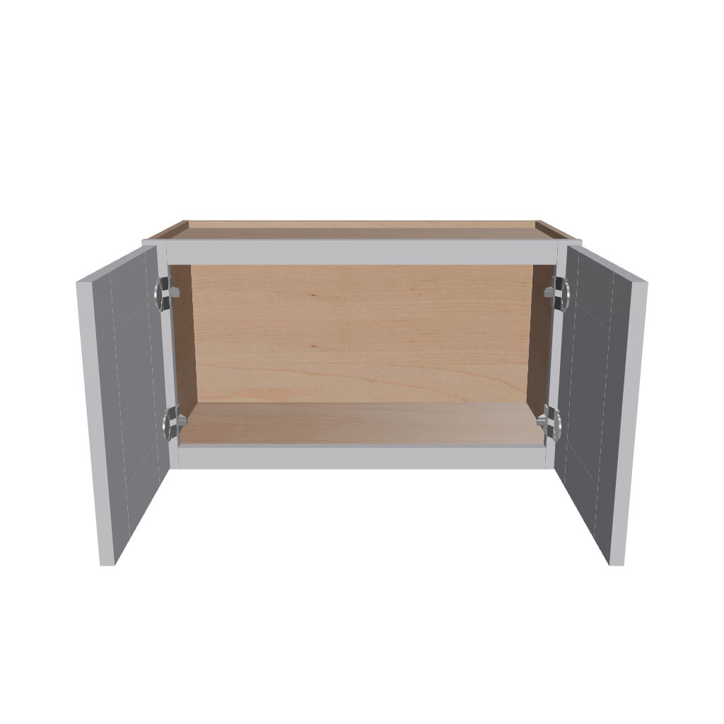 Modernform Cabinet Grey Shaker 27" W X 15" H X 12" D Double Door Wall Cabinet