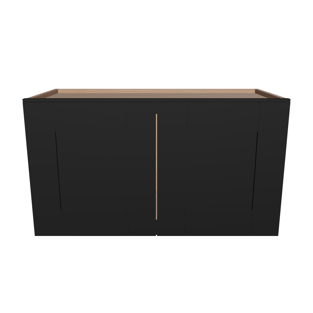 Modernform Cabinet Onyx Black Shaker 27" W X 15" H X 12" D Double Door Wall Cabinet