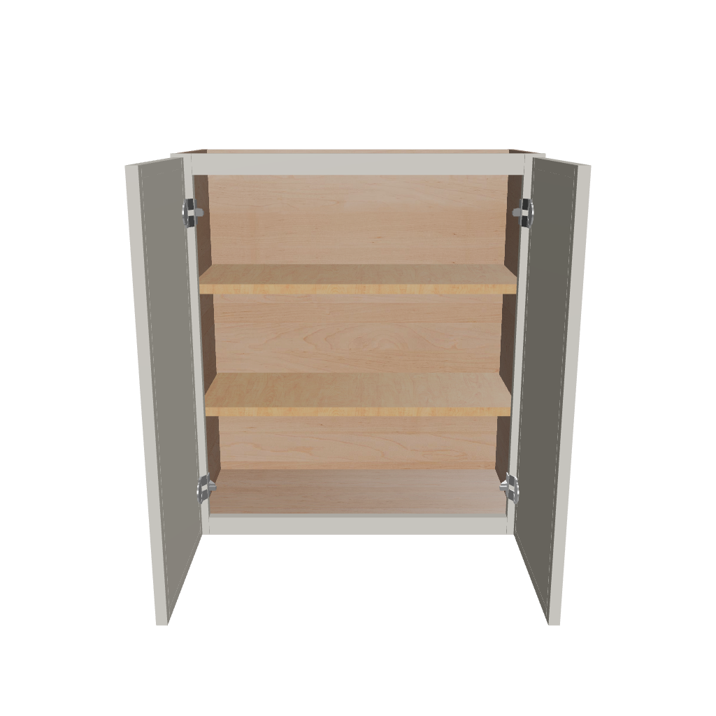 Modernform Cabinet Slim Dove White 27" W X 30" H X 12" D Double Door Wall Cabinet