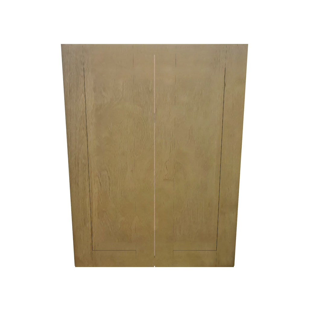 Modernform Cabinet Natural Shaker 27" W X 36" H X 12" D Double Door Wall Cabinet