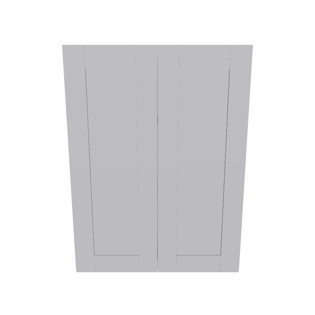 Modernform Cabinet Grey Shaker 27" W X 36" H X 12" D Double Door Wall Cabinet