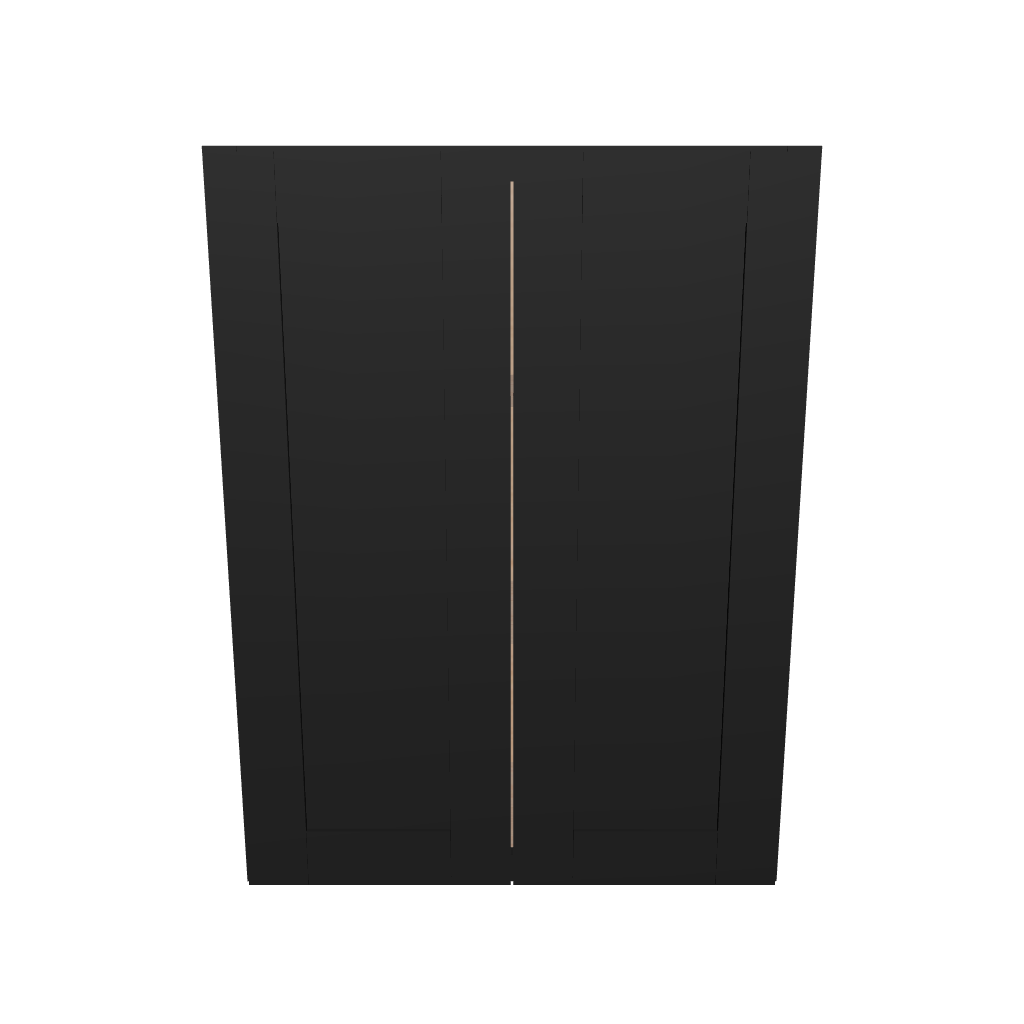 Modernform Cabinet Onyx Black Shaker 27" W X 36" H X 12" D Double Door Wall Cabinet