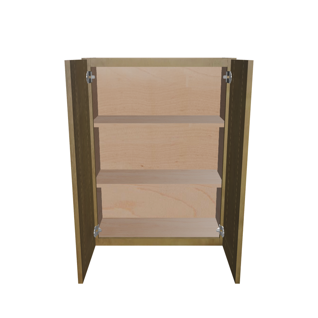Modernform Cabinet Natural Shaker 27" W X 36" H X 12" D Double Door Wall Cabinet