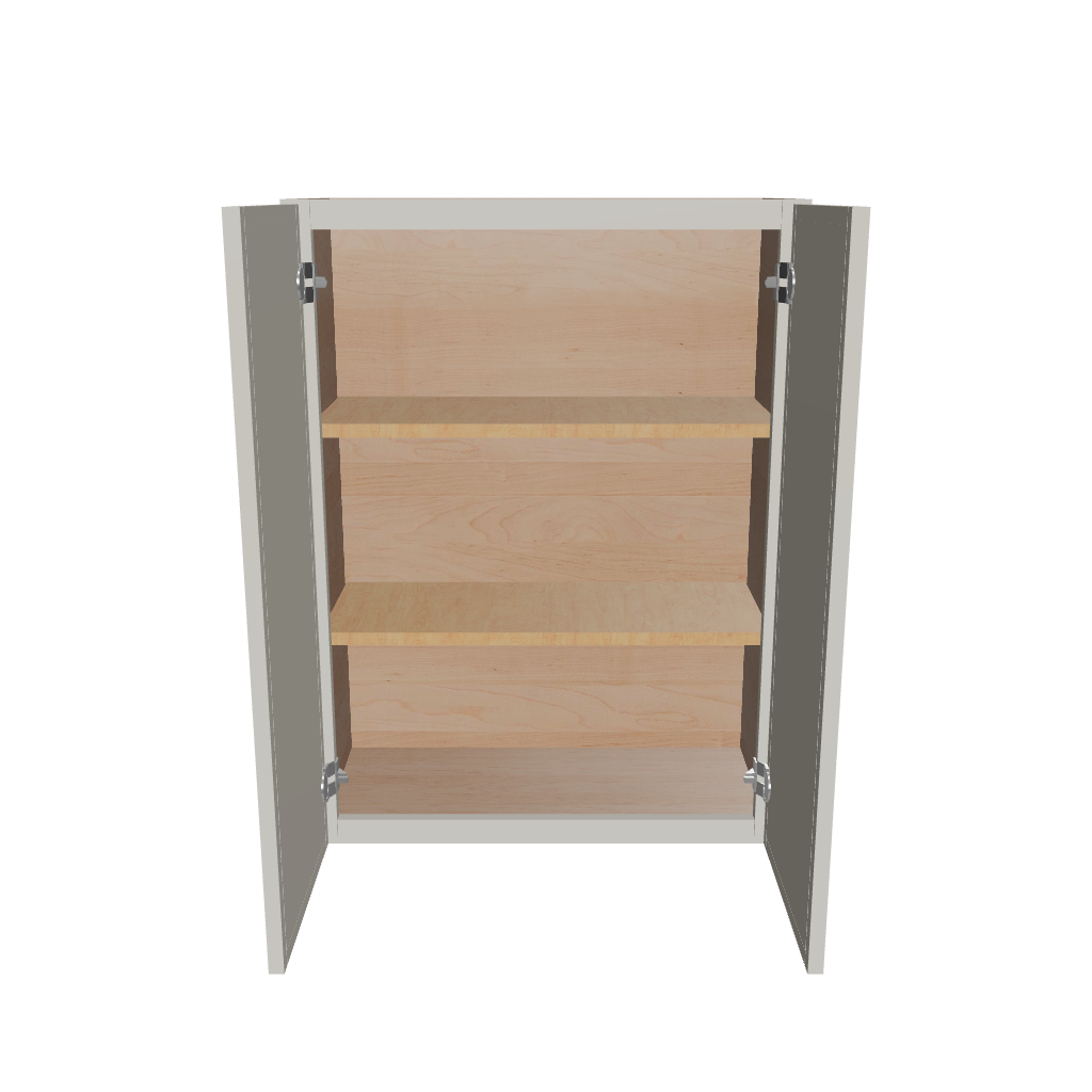 Modernform Cabinet Slim Dove White 27" W X 36" H X 12" D Double Door Wall Cabinet