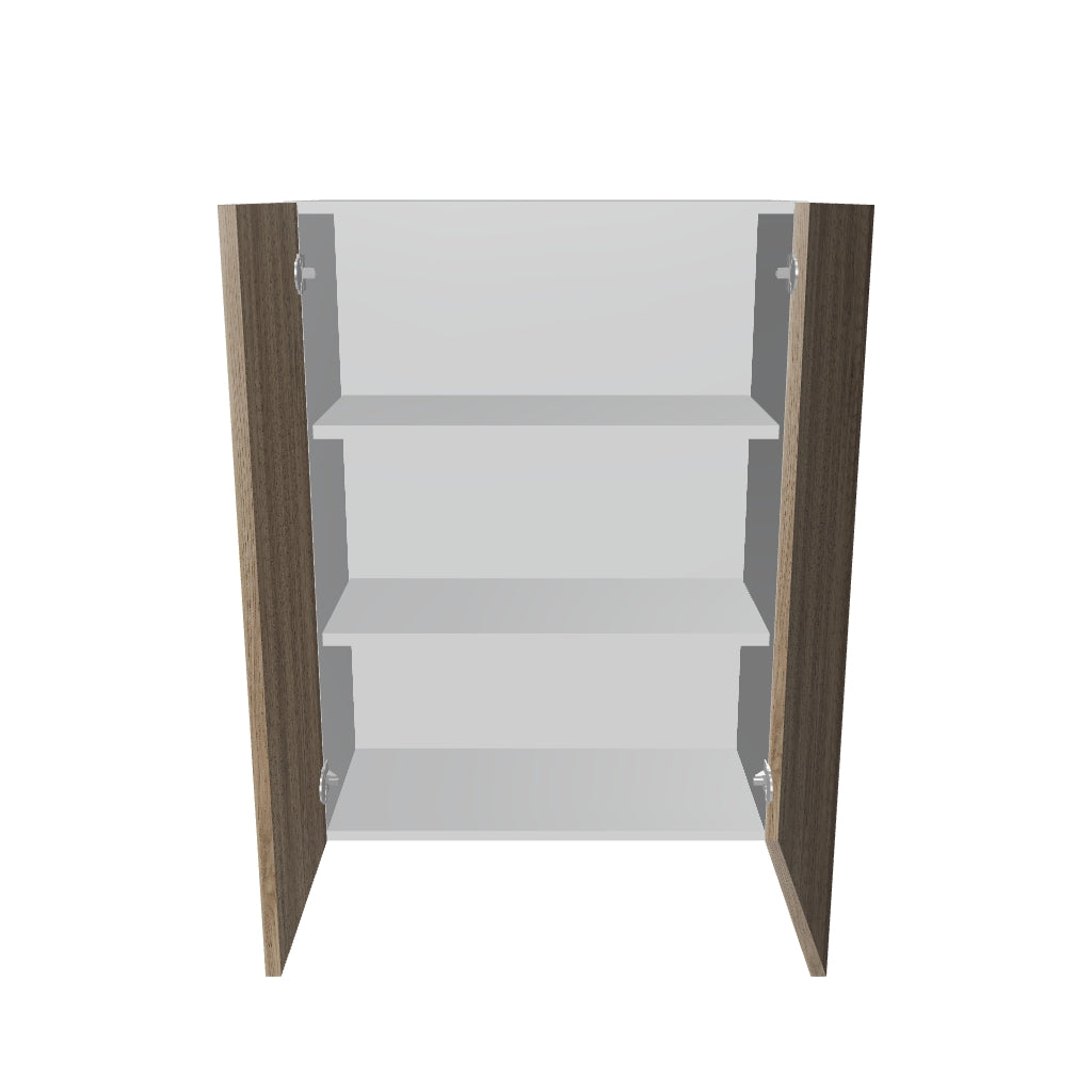 Modernform Cabinet Walnut 27" W X 36" H X 12" D Double Door Wall Cabinet