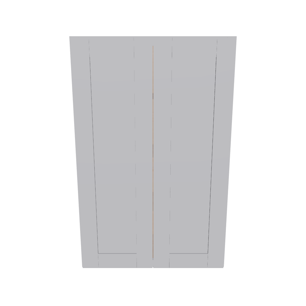 Modernform Cabinet Grey Shaker 27" W X 42" H X 12" D Double Door Wall Cabinet