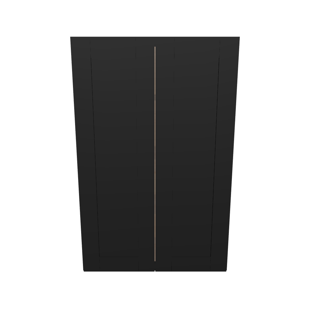 Modernform Cabinet Onyx Black Shaker 27" W X 42" H X 12" D Double Door Wall Cabinet