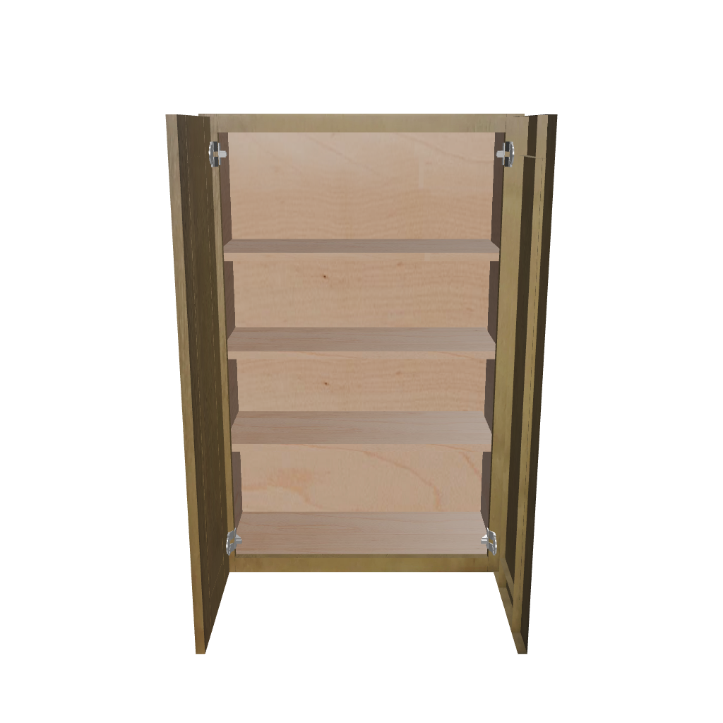 Modernform Cabinet Natural Shaker 27" W X 42" H X 12" D Double Door Wall Cabinet