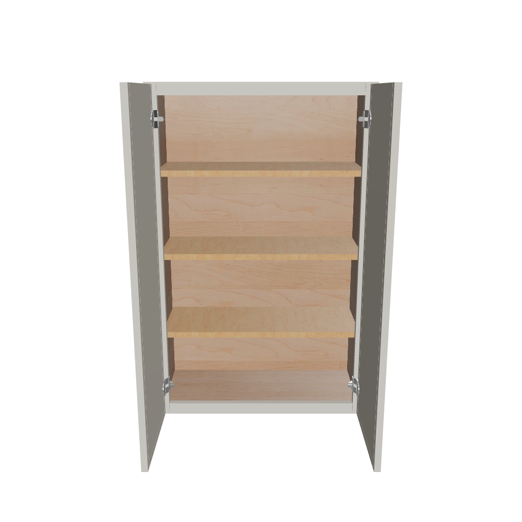 Modernform Cabinet Slim Dove White 27" W X 42" H X 12" D Double Door Wall Cabinet